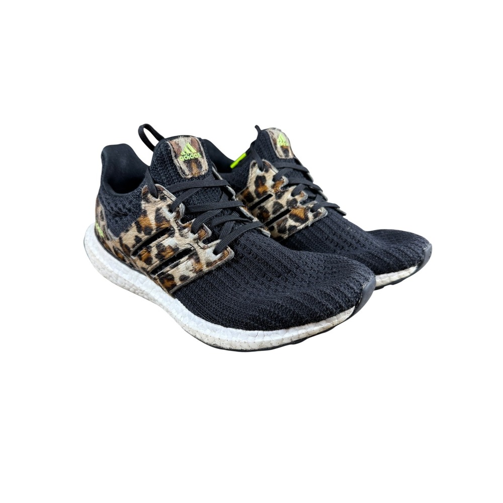 Adidas Ultraboost Shoes Womens Size 7.5 Leopard Print Primeknit Running Sneakers